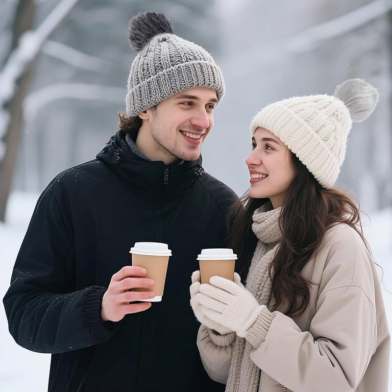 Bememo 50 Pieces Faux Fur Pom Pom Balls for Hats DIY Faux Fur Pompom with Elastic Loop for Hats Shoes Scarves Gloves Scarves Bag Key Chain Charms Accessories (Classic Color) - Image 4